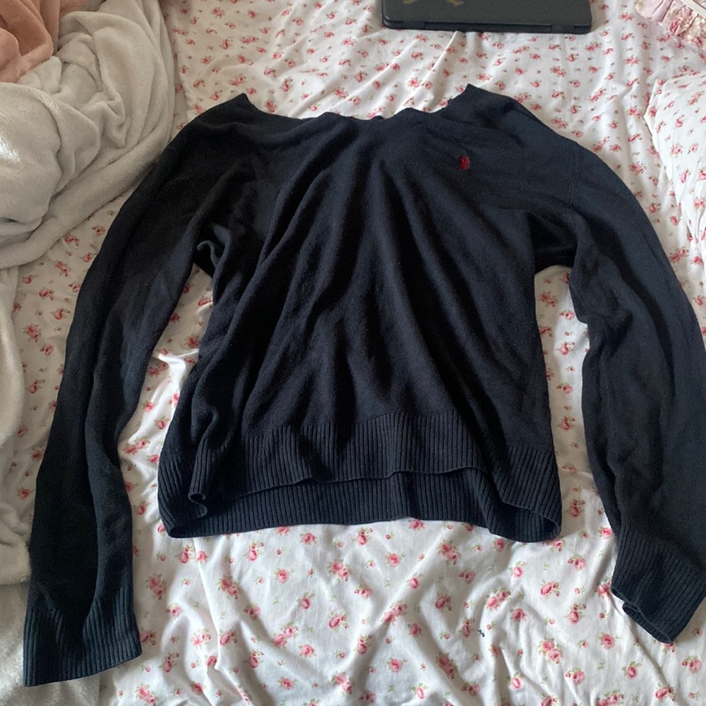 black polo sweater